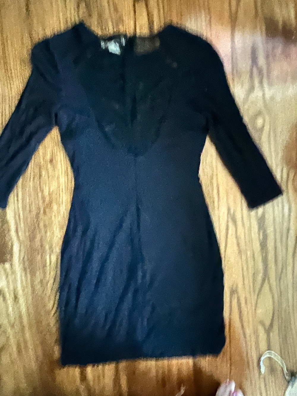 Arden B Black Lace Accent Bodycon Dress